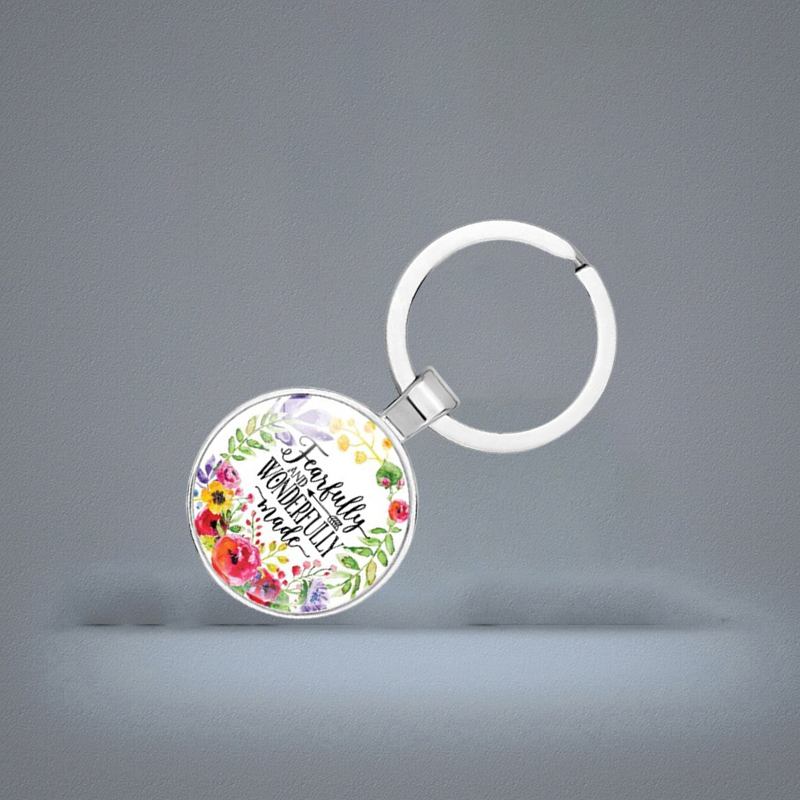 17 Styles Bible Verse Key Chain Women Men Keyrings Keychains Car Key Holder Scripture Quote Faith Jewelry Gift Keyf