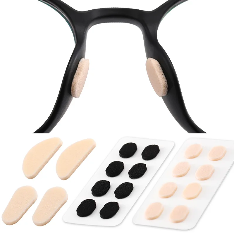 80pcs(40pairs) Soft EVA Sponge Glasses Anti Slip Nose Pad Sticker Plastic Eyeglasses Height Increase Pad Accessory