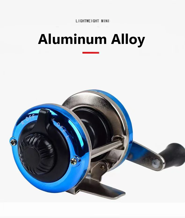 Sideny Fishing Reel Mini Snare Drum Wheel All Metal Micro Lead Raft Winter Ice Sea Casting Drum Wheel Sea Rod Fish Baitcast Reel