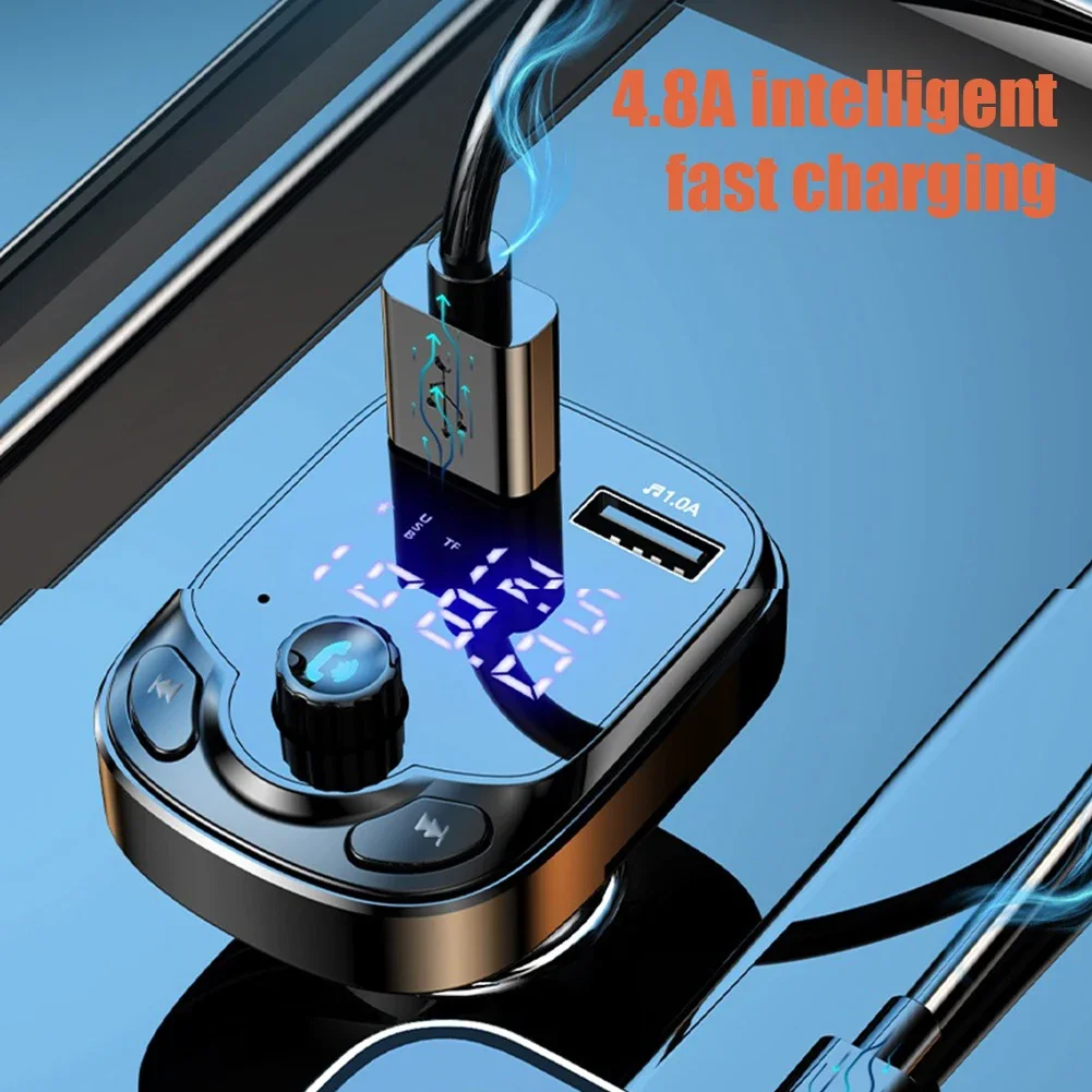 3.1A Car Phone Charger Quick Charge 3.0 PD Fast Charging USB Car Charger U new Disk MP3 Player 2025 Bluetooth 5.0 FM Transmitter