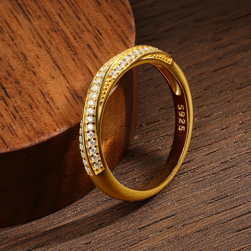 KNOBSPIN D VVS Original Moissanite Rings for Women Men 1mm Lab Diamond Wedding Eternity Band Jewelry s925 Sterling Sliver Ring