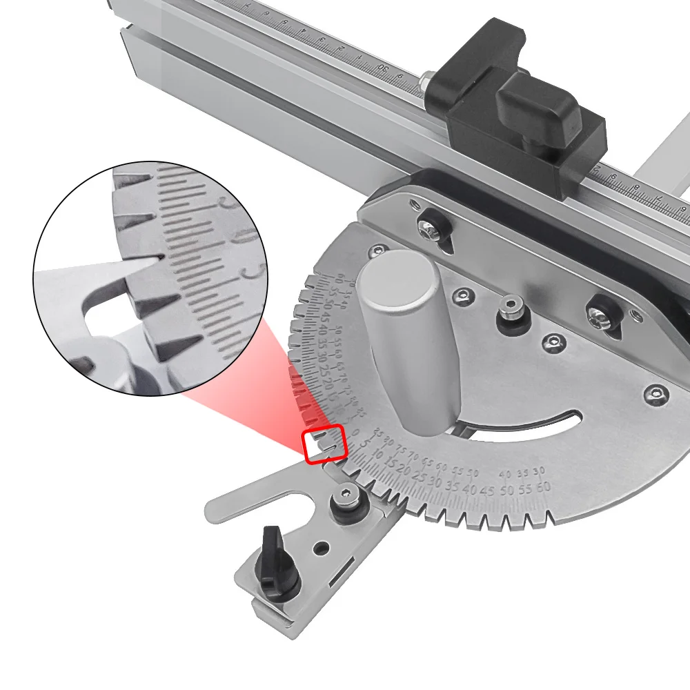 450mm Miter Gauge with track Stop Table Saw/Router Miter Gauge Sawing Assembly Ruler for Table Saw Router Woodworking Tools DIY