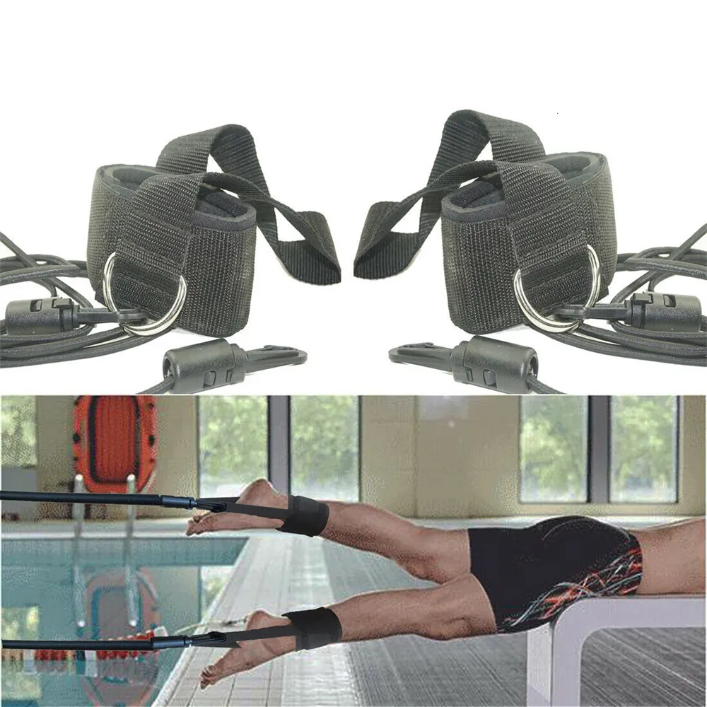 Swim Ankle 2025 Strap Stationary Swimmer Swim Lap new Swim Training Leash Adjustable Swimming Resistance Band Exercise Belt Elastic Rope