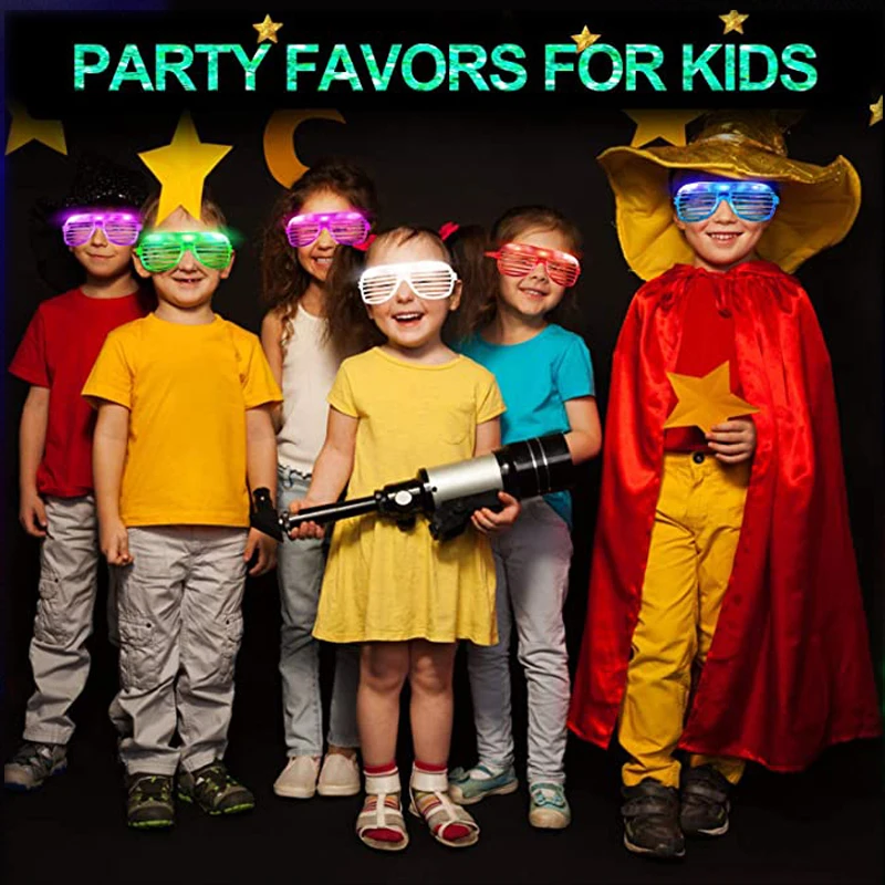 10/20/30/50 Pcs Glow in the Dark Led Glasses Light Up Sunglasses Party Favors Glow Glasses for Kids Adults Party Supplies