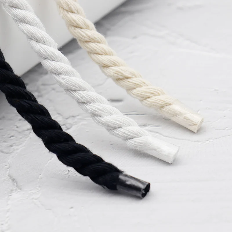 new 2025 Weiou Lace 7MM Durable Cord Spiral Round Rope Solid Color Polyester Tape Special Gift Shoe Decorative Object 120-180Cm Wholesale