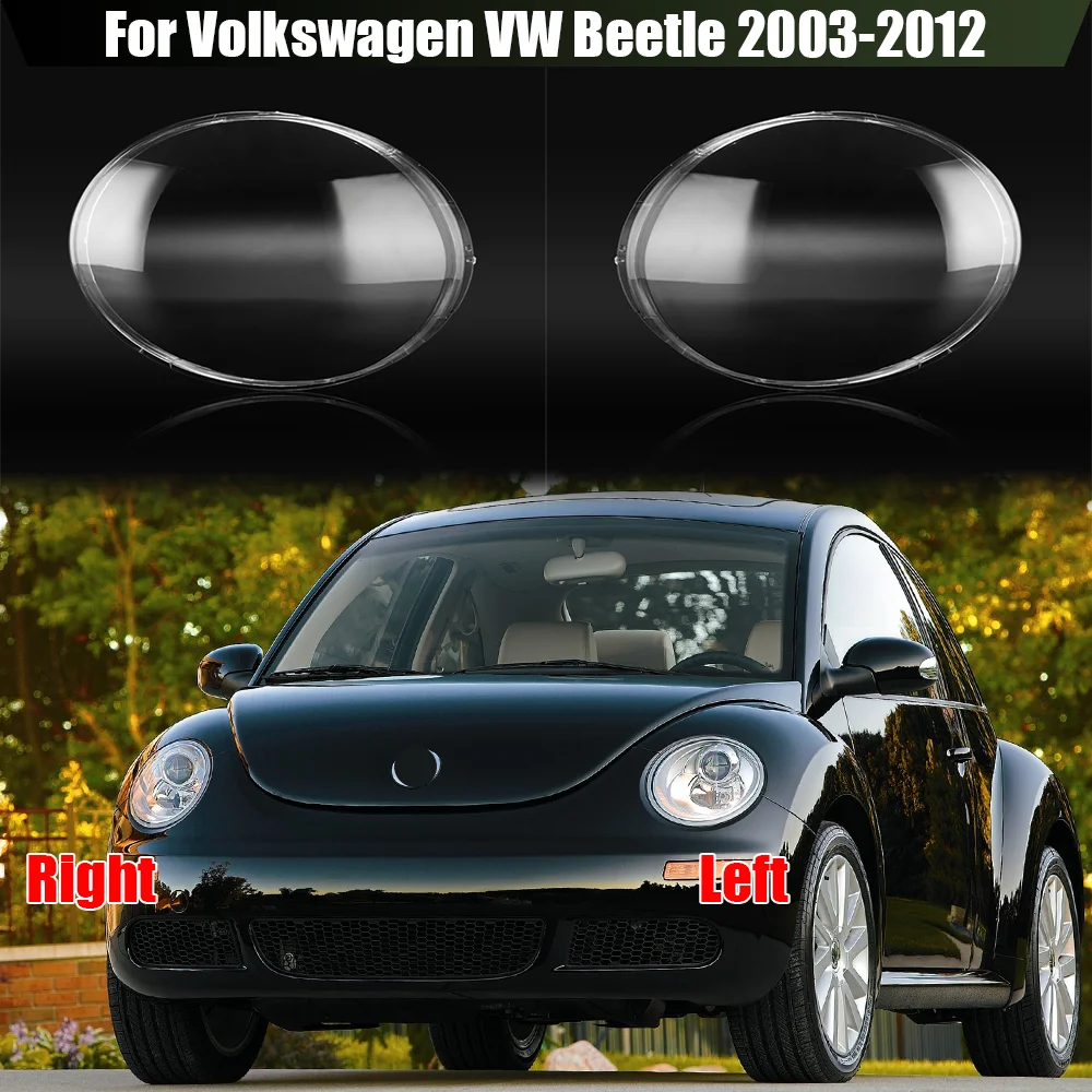 For Volkswagen VW Beetle 2003 2004 2005 2006 2007 2008 2009-2012 Headlamp Lamp Shell Headlight Cover Transparent Lampshade Lens