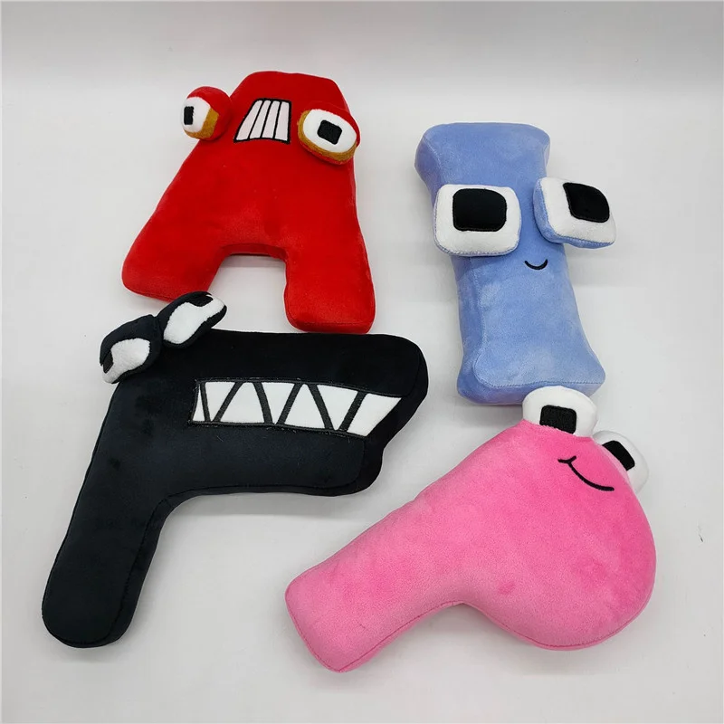 Alphabet Lore Plush Toys A-Z English Letter Stuffed Animal Plushie Doll Toys Gift For Kids Children Educational Christmas Gifts