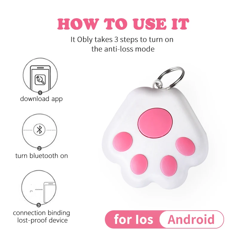 Dog Claw Mini Gps Tracker for new Dogs Cat Children Elderly Anti-Lost Device Locator Tracer Pets Collar 2025 Key Tracking
