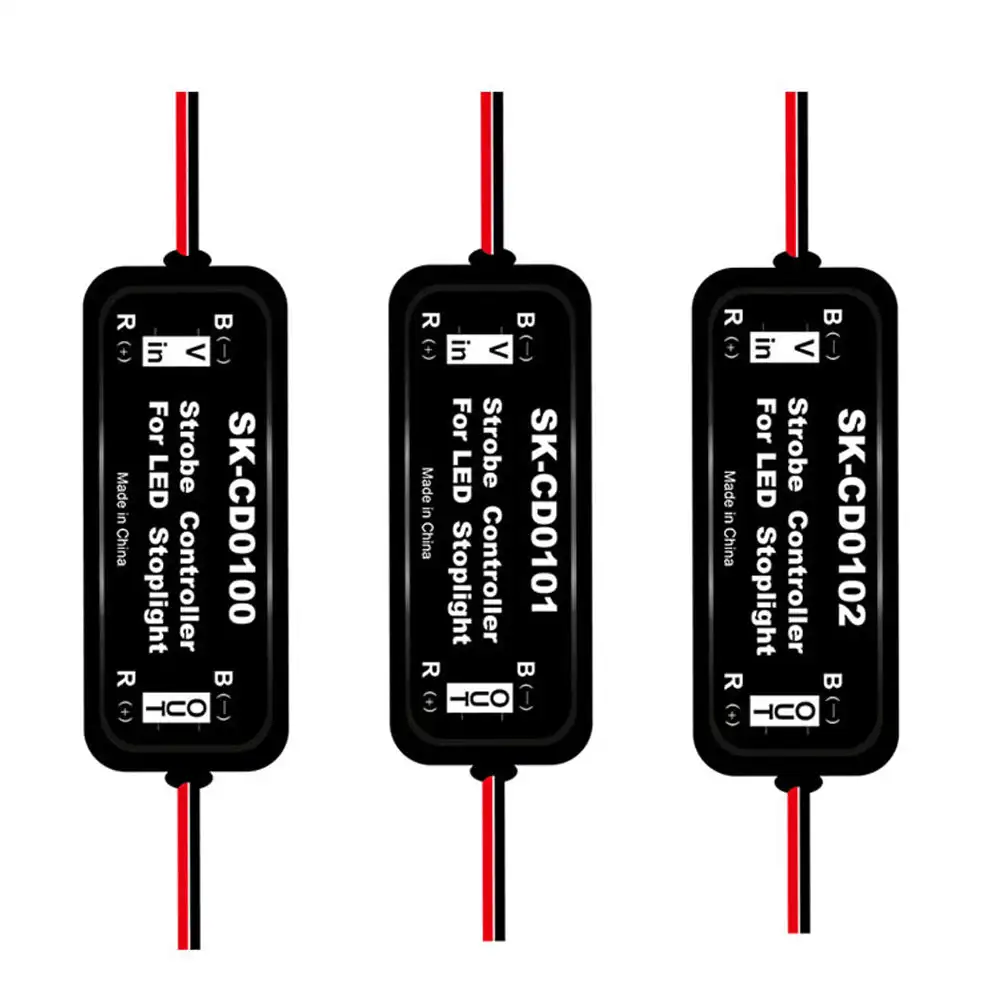 1Pcs GS-100A Brake Lights Strobe Controller LED new Tail Light Controller Box with Fast and Slow 2025 Flash Warning Function