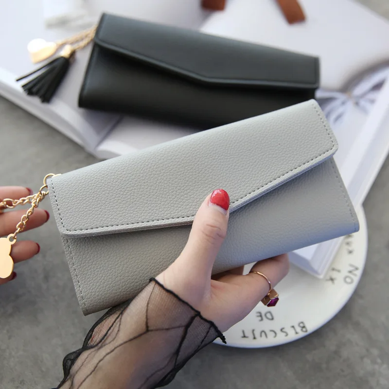 Women Wallets Phone Clutch Bag Zipper Purses Long Wallets For Girl Ladies Money Coin Pocket Card Holder Tassel Wallets New