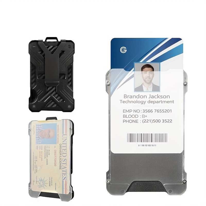 Lightweight & Versatile Metal Minimalist RFID Cedit Card Holder - The Perfect Portable Wallet