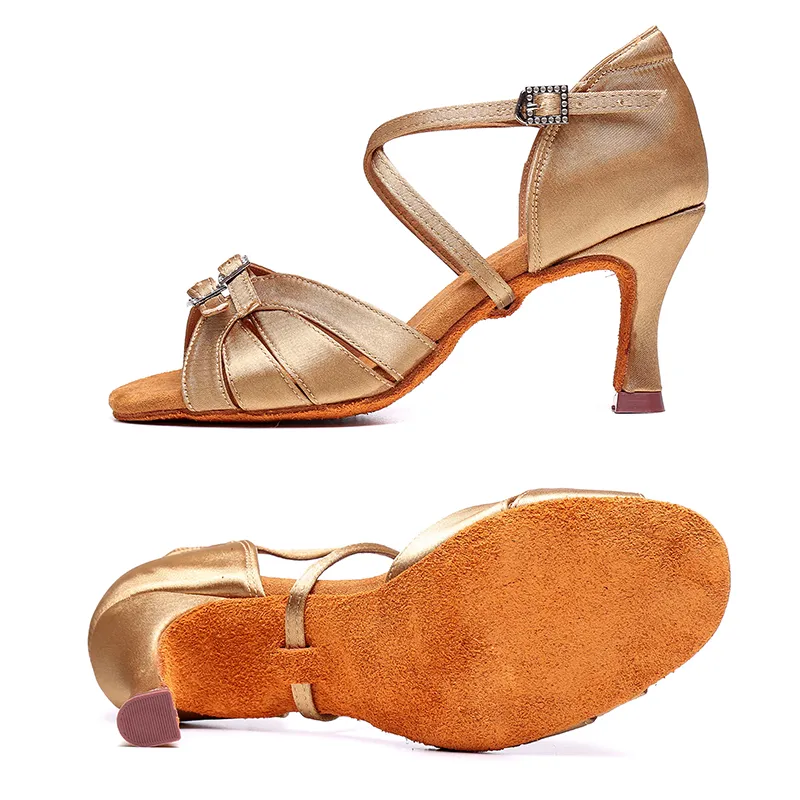Latin Dance 2025 Shoes Women Sandals Ballroom Soft Bottom Dance new Shoes Ladies Professional Latin Dance Shoes High Heeled 5.5cm/7.5cm