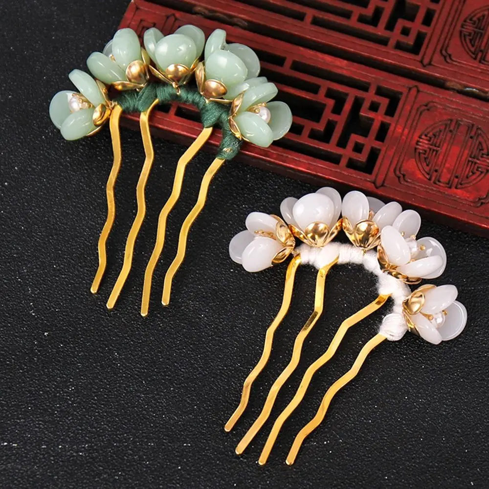 Hanfu Headwear Cheongsam Chinese Style Hair Fork Flowers Hair Stick Hair Accessories U Shaped Hairpin
