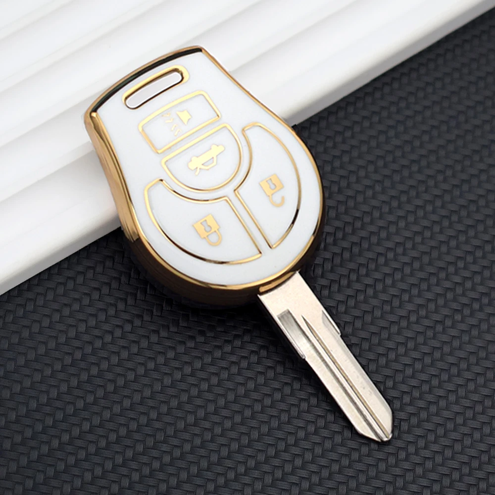 2 4 Buttons TPU Car Key Cover FOB Case for Nissan Juke Note Micra Cube Qashqai Remote Key Holder Bag Auto Accessory