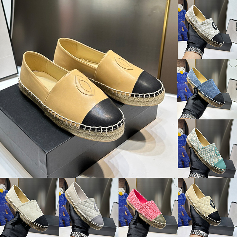 Designer loafers women Classic fisherman espadrilles shoes flat leather loafer slipper flats summer Loe slipper Ladies Dress Shoes for womens luxury sandals