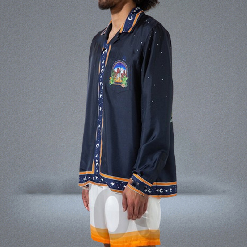 23ss Designer Tennis Cb Shirts Starry Rabbit Cactus Men and Women Hawaiian Long Sleeve Shirt nc Button Up Shir