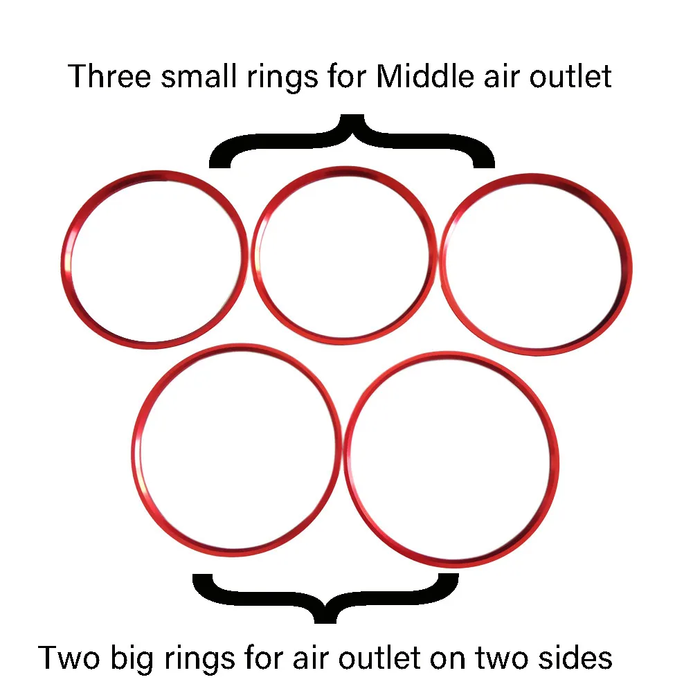 5Pcs/Set Air Conditioner Vent Outlet Ring Trim Decor for Mercedes Benz A B GLA CLA Class W176 W246 C117 X156 AMG 2012-2018