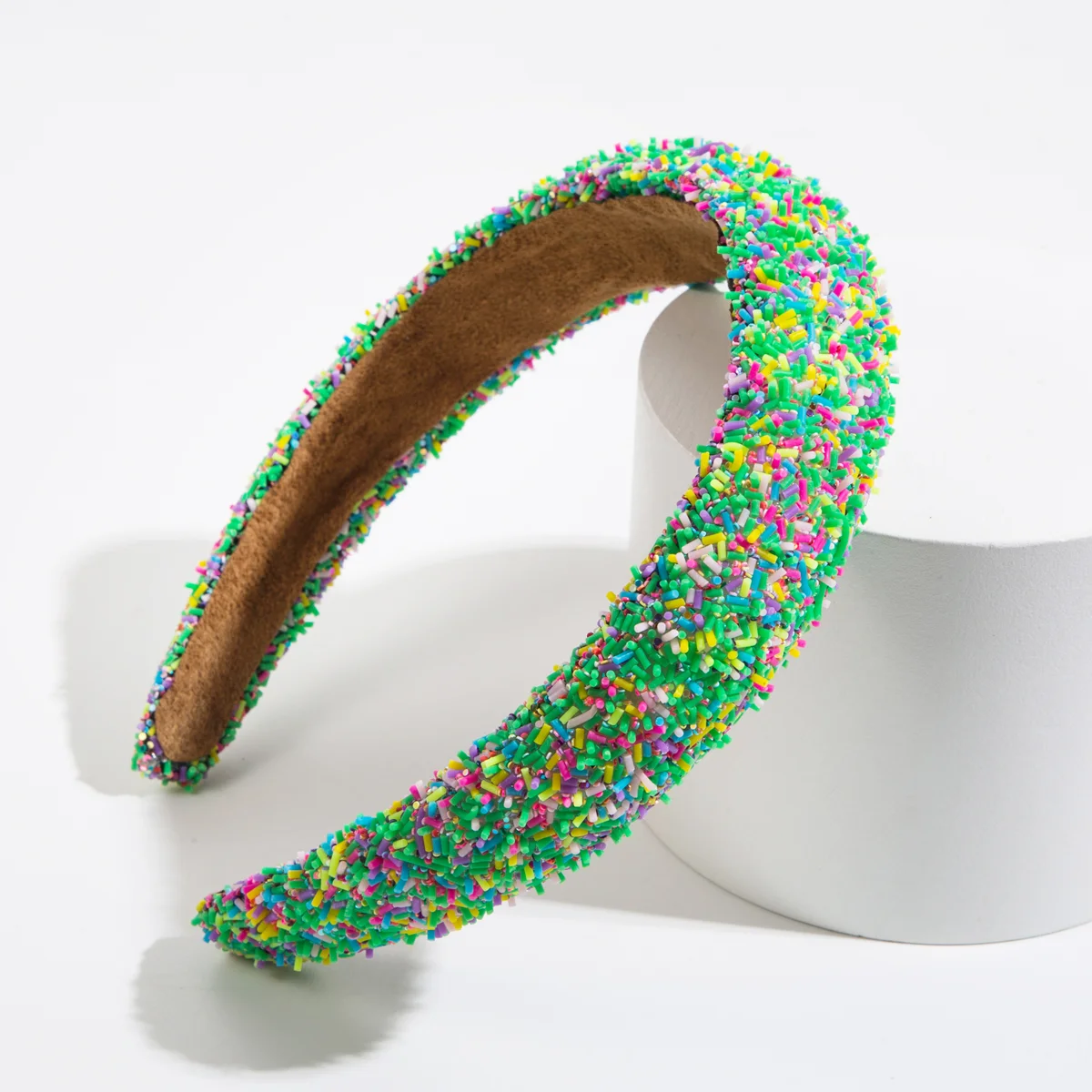 Spring Colorful new Beads Sponge Padded Hairband Headband 2025 Adult Hair Accessories Hair Jewley