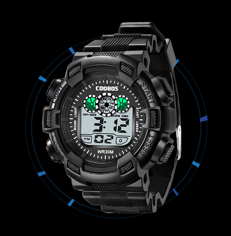 new New Cool 2025 Luminous Men Sport Watch Silicone Strap Wrist Watch Led Calendar Waterproof Digital Watch relogio masculino
