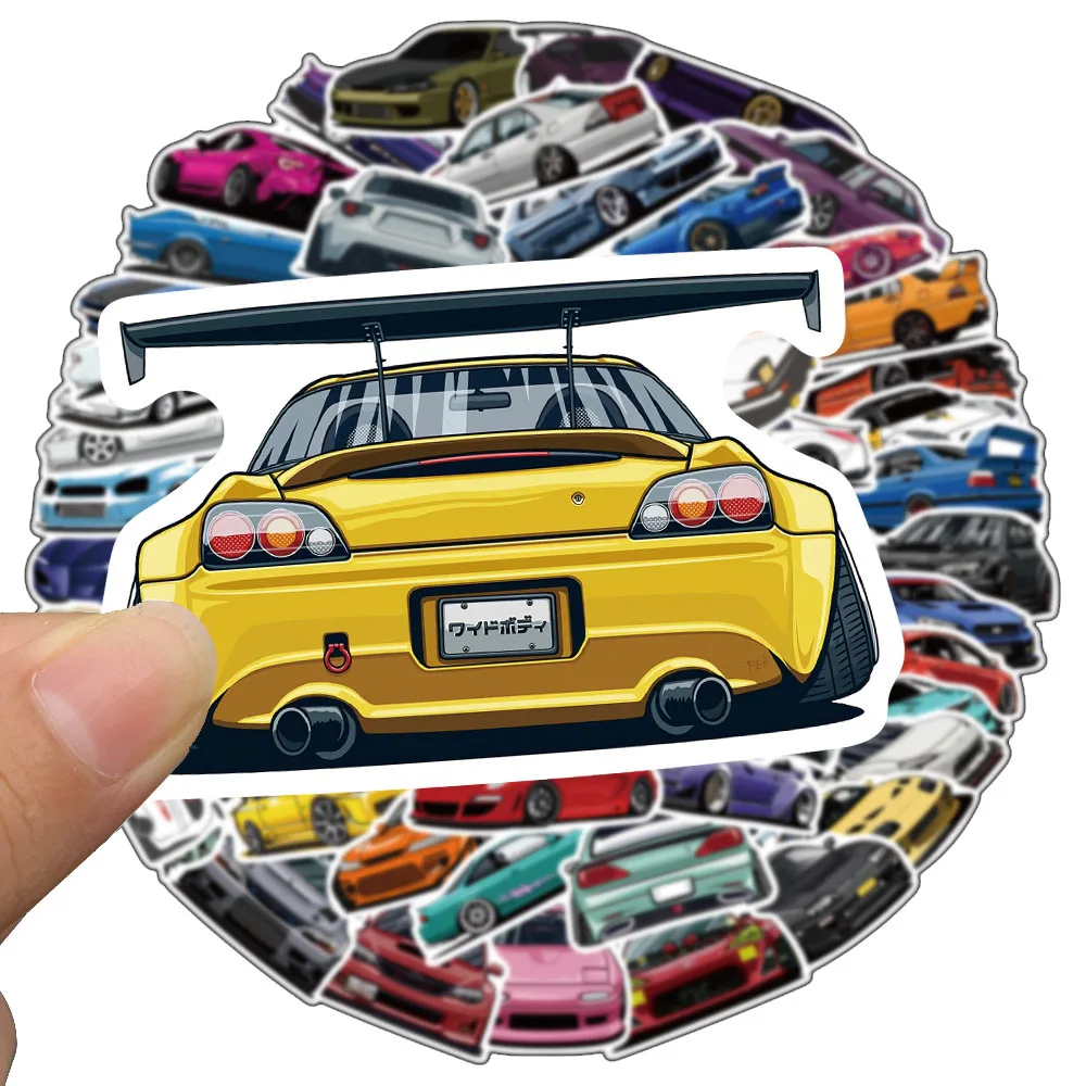 50/100PCS JDM Racing Anime Car Japan Stickers for Motorcycle Phone new Laptop Car Bike Lage Waterproof Graffiti Decal 2025 Kid Toy