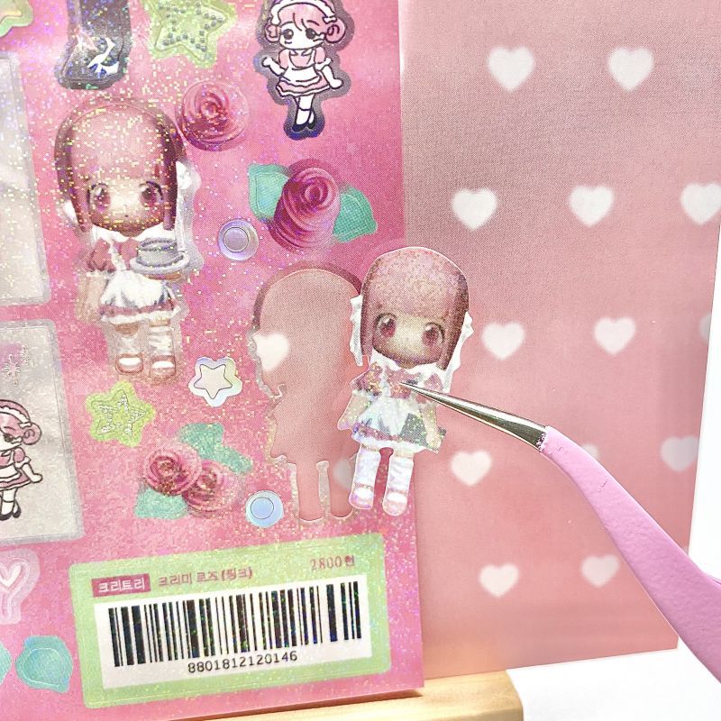 SKYSONIC BOBO Coraltree Sticker Sweet Angel Modeling Materials Idol Stationery Postcards Cute Korean Decorative Sticker Suppli