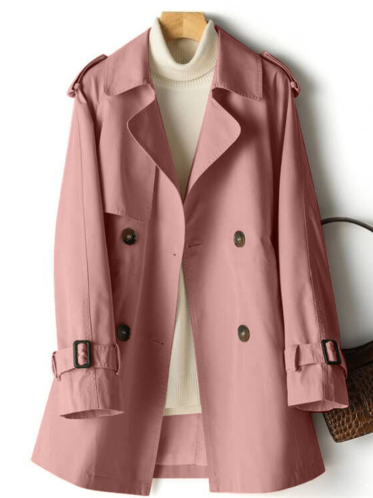 Casaco de trespassado coreano feminino, sobretudo meio longo, quebra-vento feminino, casacos, primavera, outono, novo, 2022