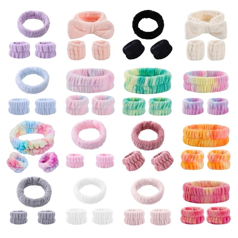Wrists Washband Headband 2025 Scrunchies Cuffs Face new Washing Wristbands Absorbent Microfiber Wash Towel for Makeup Skincare