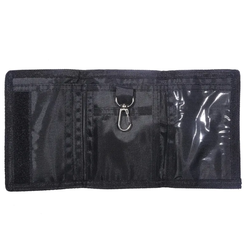 Men Trifold Wallets Women Short Coin Purses Casual Canvas Fabric Young Novelty Money Bags Male Card Holder With ID Window
