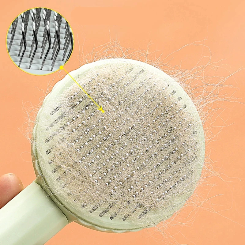 Pet Hair Removal Comb Cat Brush Self Cleaning Slicker Brush for Cats Dogs Hair new 2025 Remover Scraper Pet Grooming Tool Cat Accessories