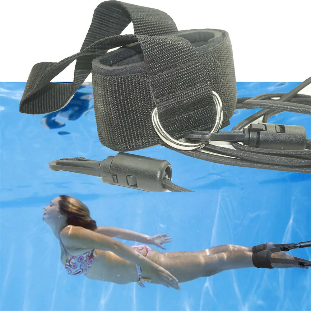 Swim Ankle 2025 Strap Stationary Swimmer Swim Lap new Swim Training Leash Adjustable Swimming Resistance Band Exercise Belt Elastic Rope
