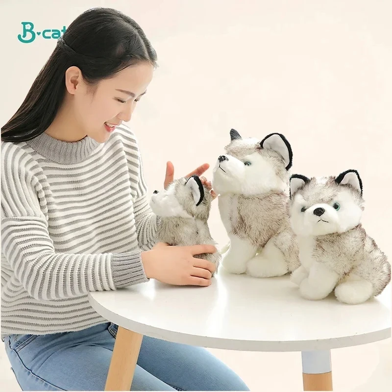 new Cute Husky Dog Plush Toy Soft Stuffed Doll Kawaii Children Toys Birthday Gift for Girl Fluffy Animal 2025 Dolls Size 20cm
