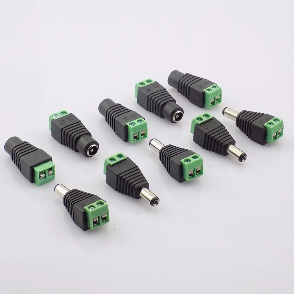 ANPWOO Coaxial Cat5 To Bnc DC Power Male jack plug DC female Connector plug adapter Av BNC UTP for CCTV Camera Video Balun