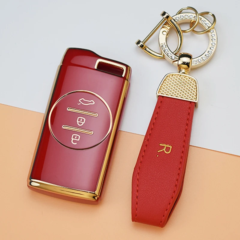 TPU Auto Shell Fob Holder for Chery 2025 Tiggo 4 new 5X 7 Pro 8 Exeed Txl Tx Lx Car Key Remote Case Cover Keychain Protector Accessories