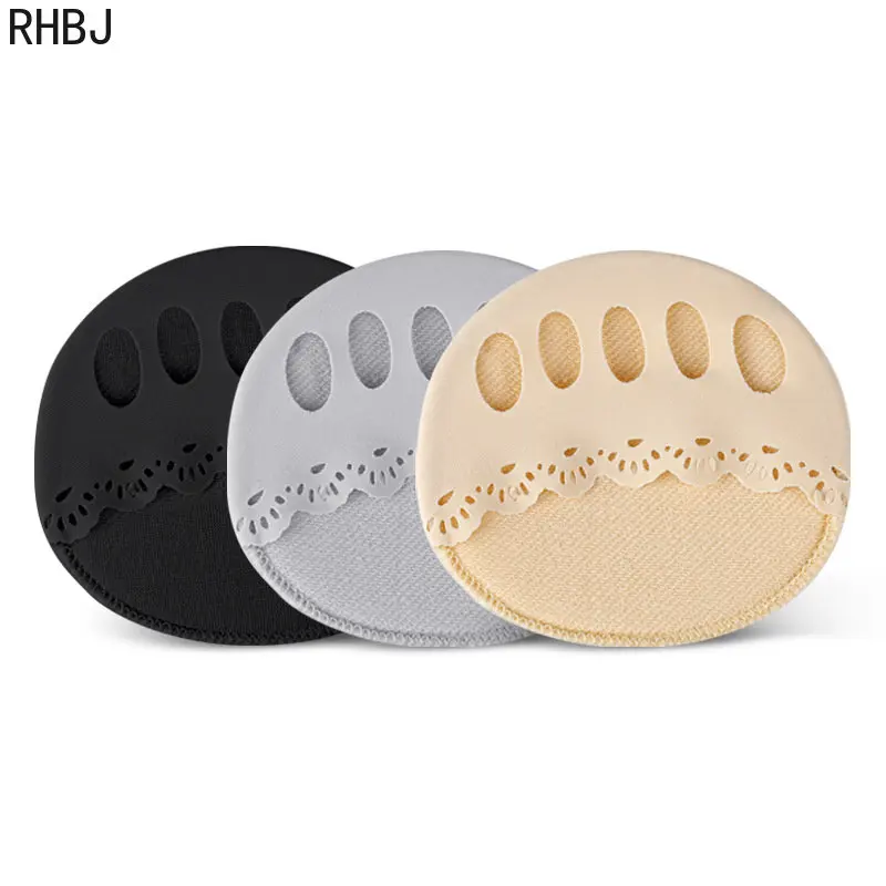 RHBJ 2pcs/set Five Toes Forefoot Pads for Women High Heels Half 2025 InsolesSilicone Insoles new Gel Insoles Breathable Foot Care Tool