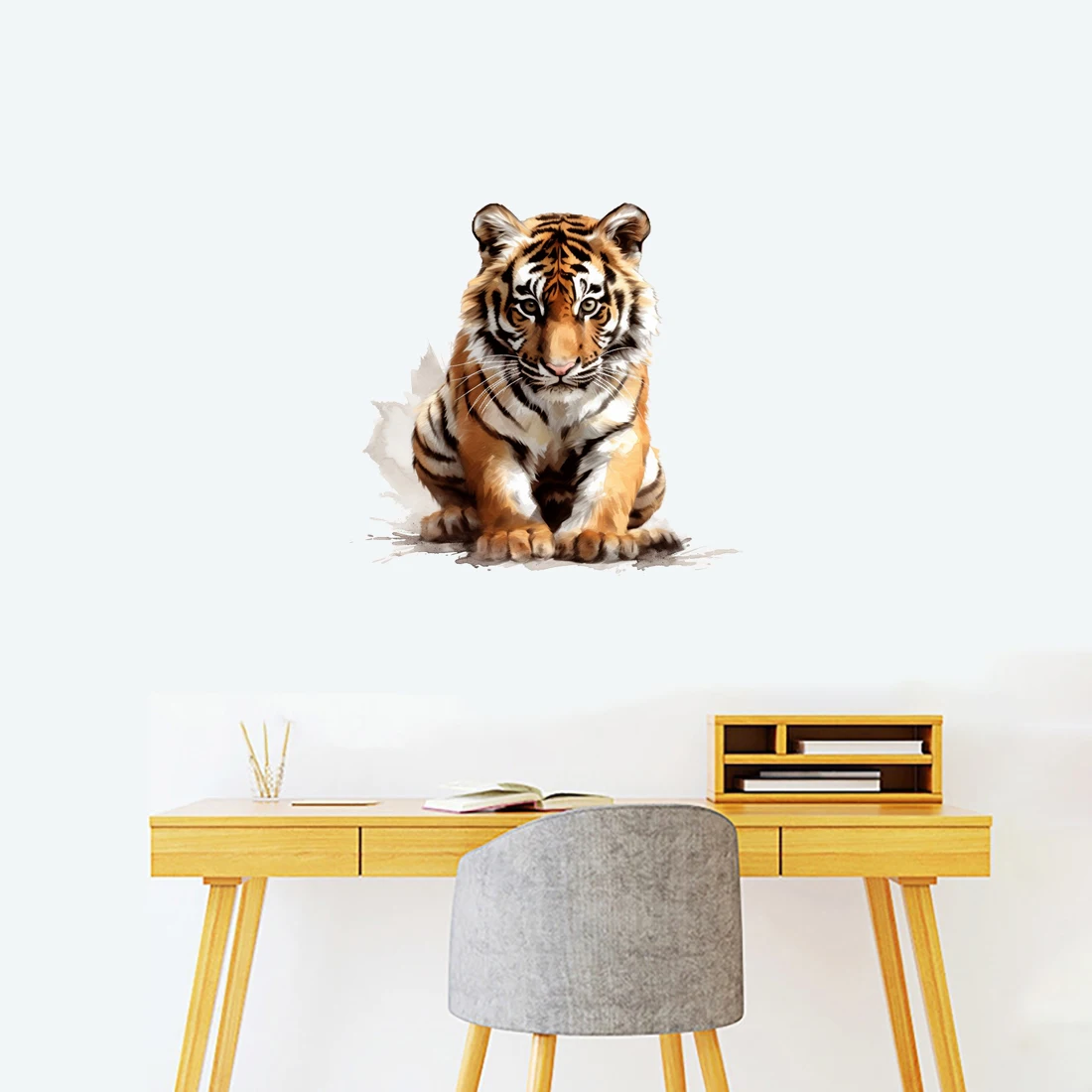 Three Ratels QD145 Forest King Tiger Mighty Animal Sticker Room Art Wall Decal