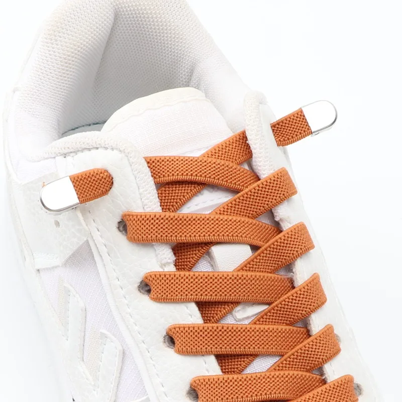 Elastic 2025 Laces Sneakers No Tie Shoe laces 8MM Widened Flat Shoelaces without ties new Kids Adult Sports Shoelace Shoes Accessories