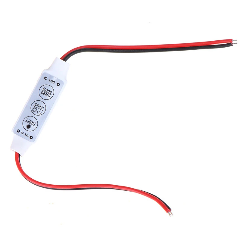 LED Controller Dimmer DC 12V-24V Mini 3Key Controller Single Color LED Strip Control Switch For 5050 2835 Strip Light Dimmable
