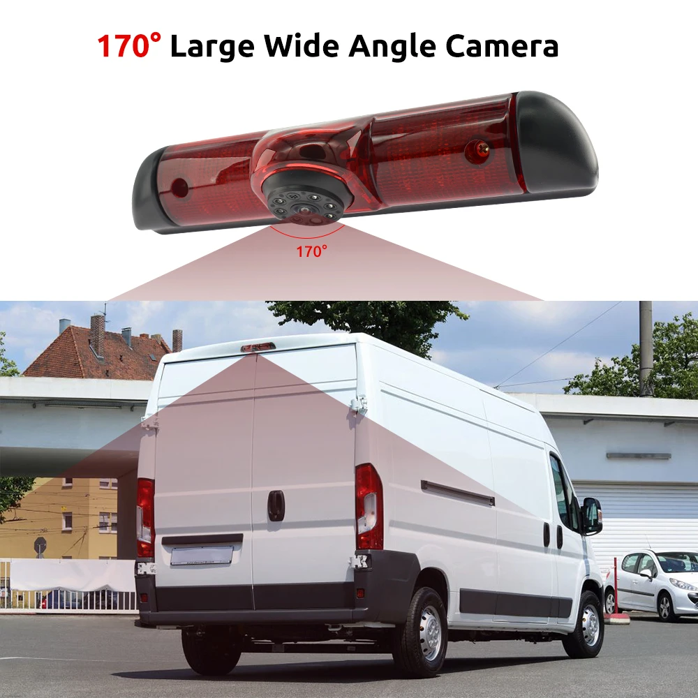 Parking House Car Rear View Camera Brake Light with 7 Inch Monitor For Fiat Ducato Citroen Jumper Peugeot Boxer 2006-2015