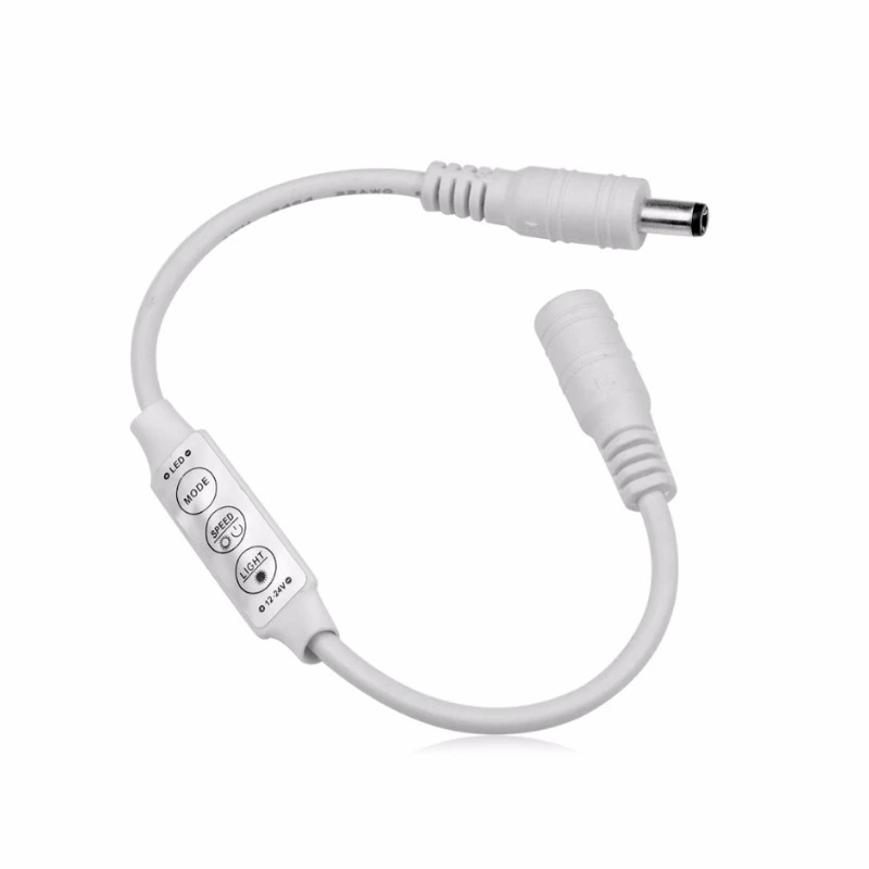 LED Controller Dimmer DC 12V-24V Mini 3Key Controller Single Color LED Strip Control Switch For 5050 2835 Strip Light Dimmable
