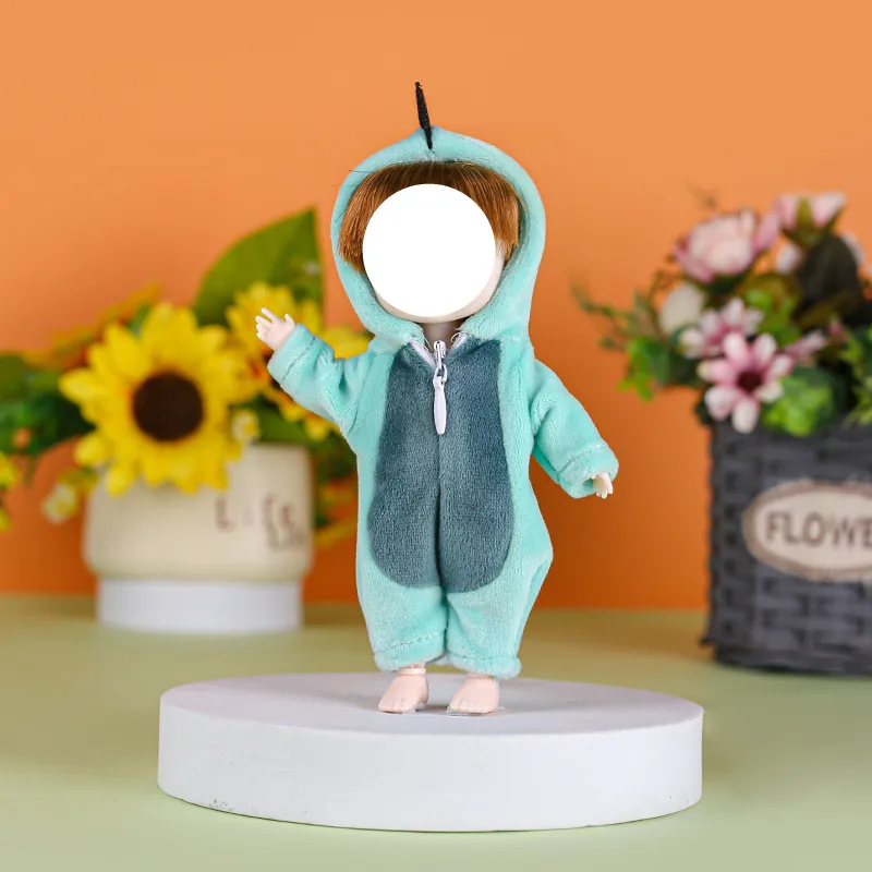 Plush Little new Monster Ob11 Small Dinosaur Doll Clothing Accessories 17cm Bjd Doll 2025 Changing Toy DIY Children's Dressing Toys