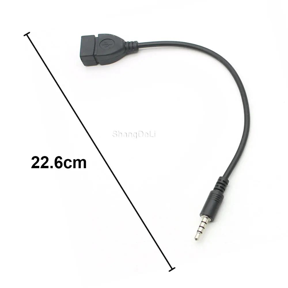 Jack 3.5 AUX Audio new Plug To USB 2.0 Converter Aux Cable Cord For Car MP3 Speaker U 2025 Disk USB flash drive Converter Adapter
