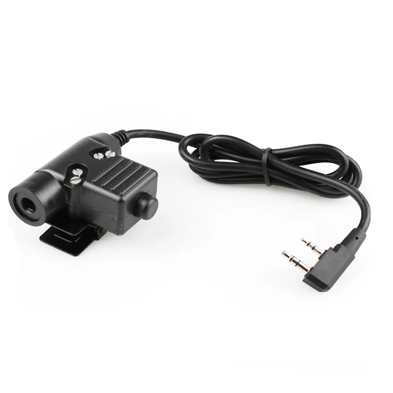 Walkie Talkie Microphone Tactical Throat Mic Earpiece Headset NATO Plug for Kenwood Baofeng UV-5R