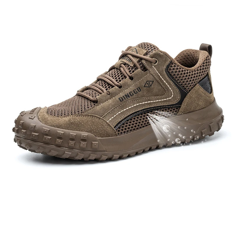 Waliantile Summer Safety Work Shoes For Men Male new Non-slip Puncture Proof Working 2025 Boots Breathable Steel Toe Indestructible Shoes