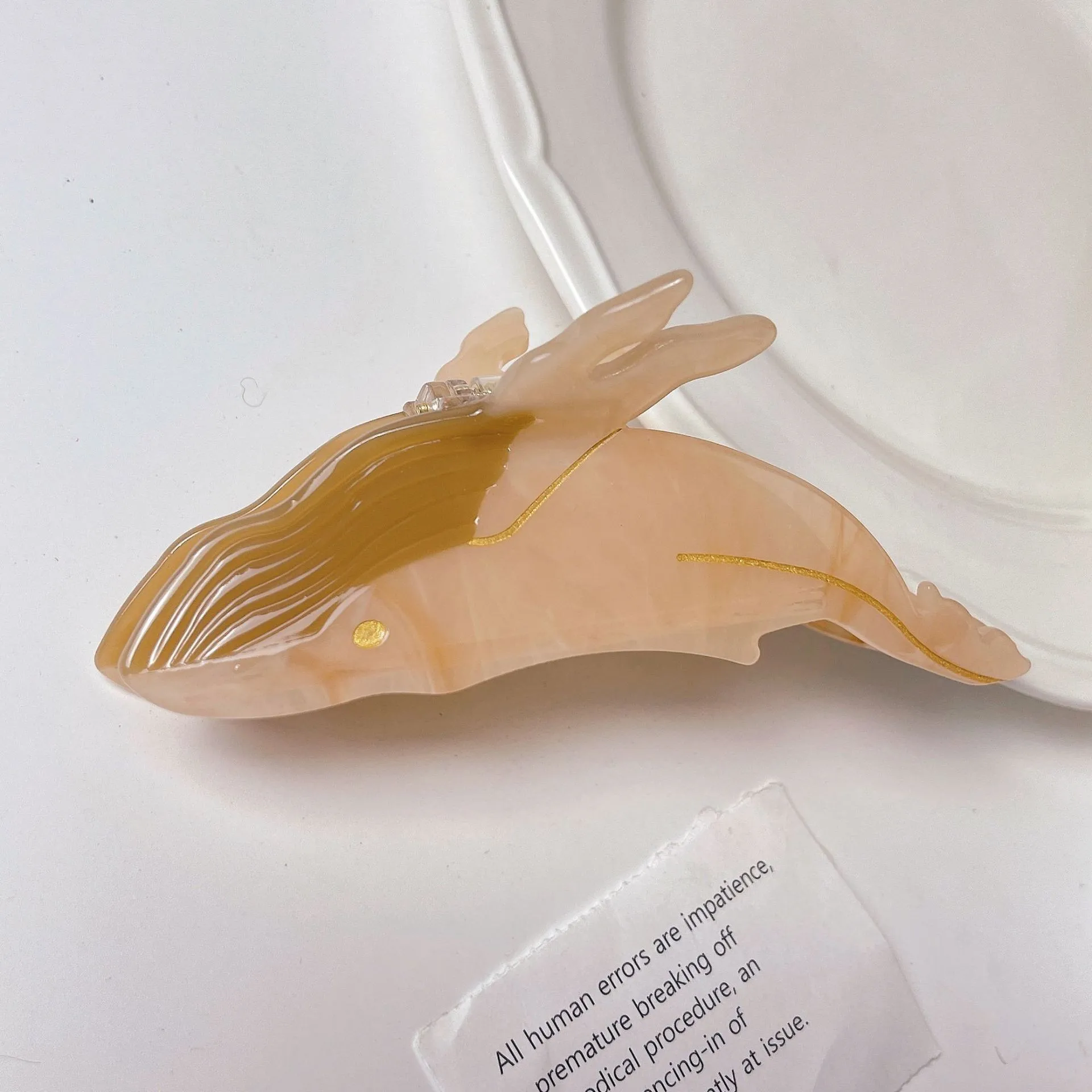 Muweordy Blue Whale Hair Claw Acetate Hair Clips new For Women Popular Hair Catches 2025 Animal Hair Clip Cute Sea Creature Claw Clips