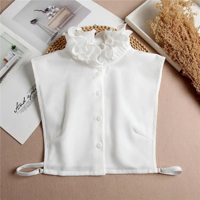 Women Fake Collar Shirt White Black Shirt 2025 Men Adjustable Length Of Shoulder Strap Various new Styles High-quality Shirt Collar