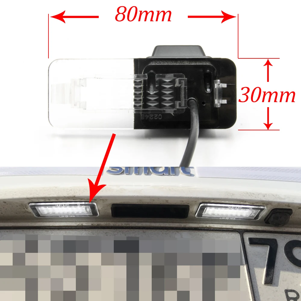 CCD HD AHD Fisheye Rear View Camera For Smart Fortwo W450 W451 1999-2014 Smart EQ Fortwo/Smart ED Car Reverse Parking Monitor