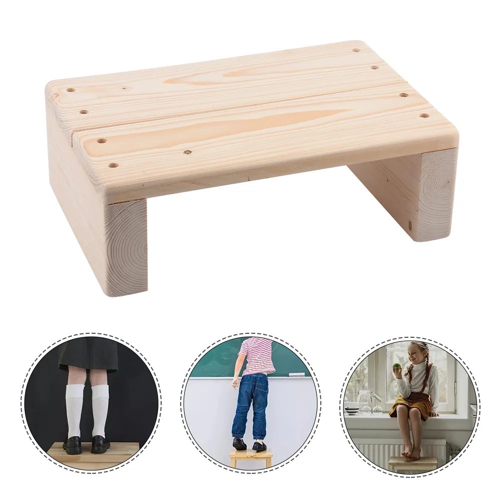 new Foot Rest Bedroom Non-Slip Living Room Multifunctional 2025 Small Solid Wood Footstool Step Change Shoe Simple Stable Home Children