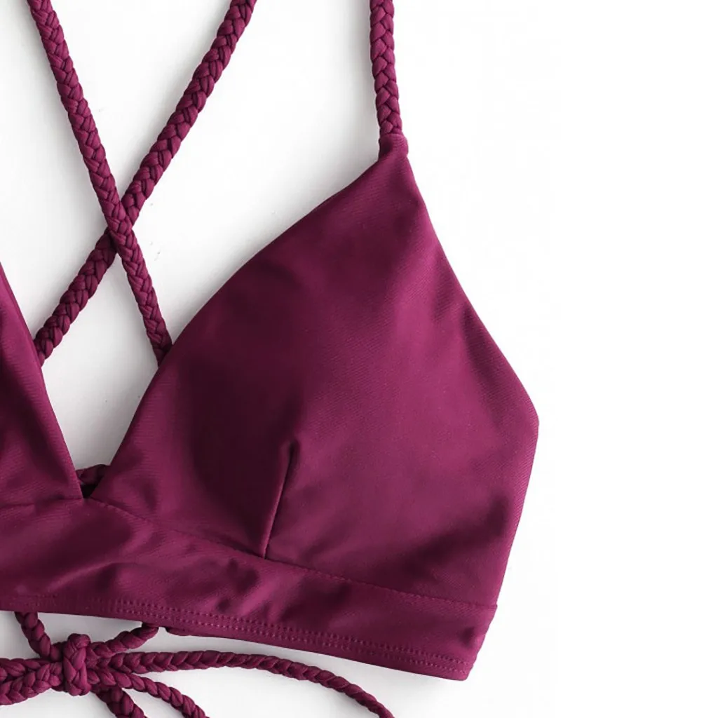 Plus Size Swimwear new Women Bikinis Set Bikini Solid Set Swimsuit Two 2025 Piece Filled Bra Swimwear Beachwear Bikinis Sets For Teens