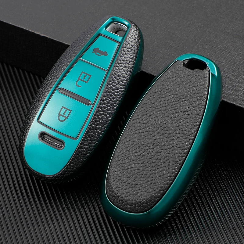 For Suzuki Vitara Swift Ignis Kizashi SX4 Baleno Ertiga Ciaz S-cross TPU Leather Car Remote Key Cover Case Shell Bag