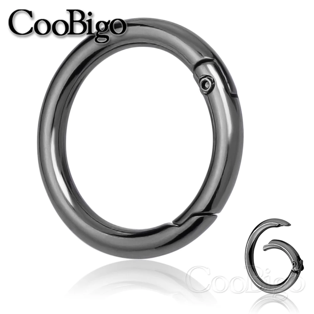 1pcs Metal O Ring Spring Clasp 2025 Round Carabiner Keychain Bag Clip Snap Hook new Pets Chain Buckles Connector Jewelry DIY Craft Making